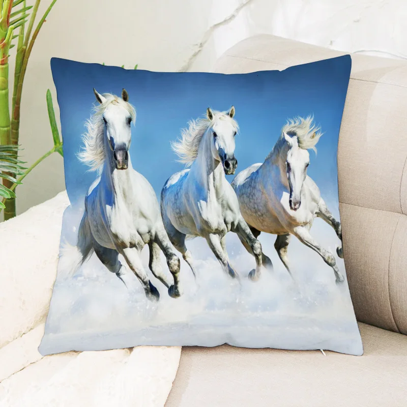 45*45 см квадратный чехол для подушки Северная Европа Инс декорации тонкая лошадь