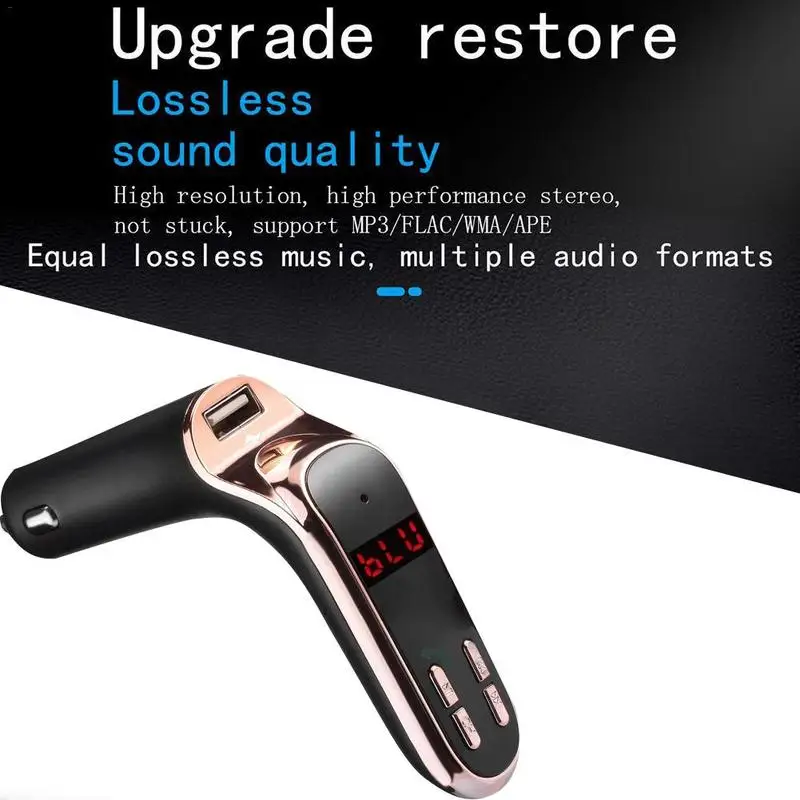 Черный беспроводной Автомобильный MP3-плеер с Bluetooth радио FM-передатчиком