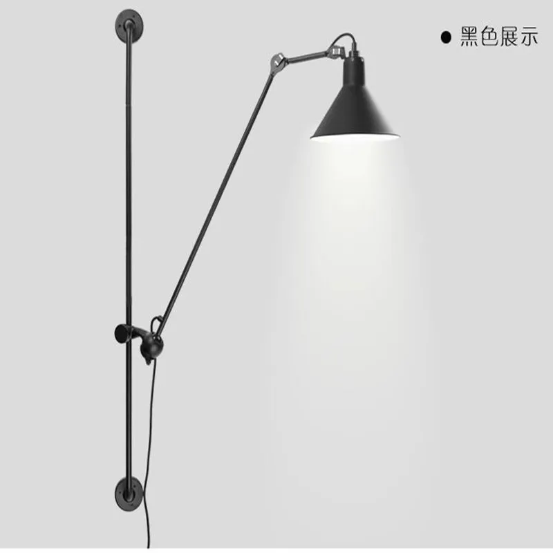 

Modern Nordic Adjustable Swing Long Arm LED Wall Lamp for Bedroom Living Dining Room Bedside Loft Hall Desk Reading Indoor Light