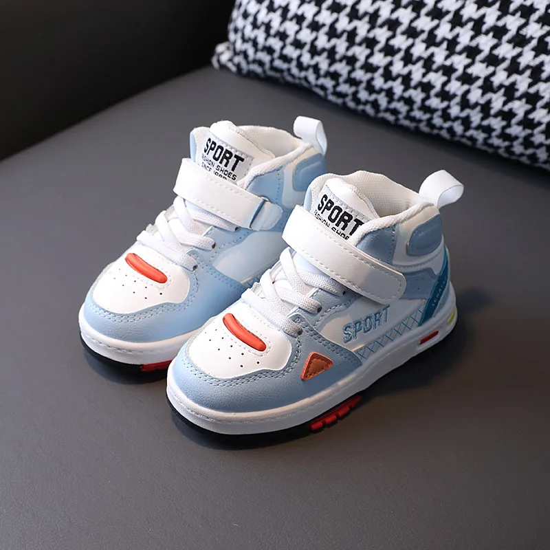 Детская спортивная обувь с высоким верхом розовые кроссовки для девочек