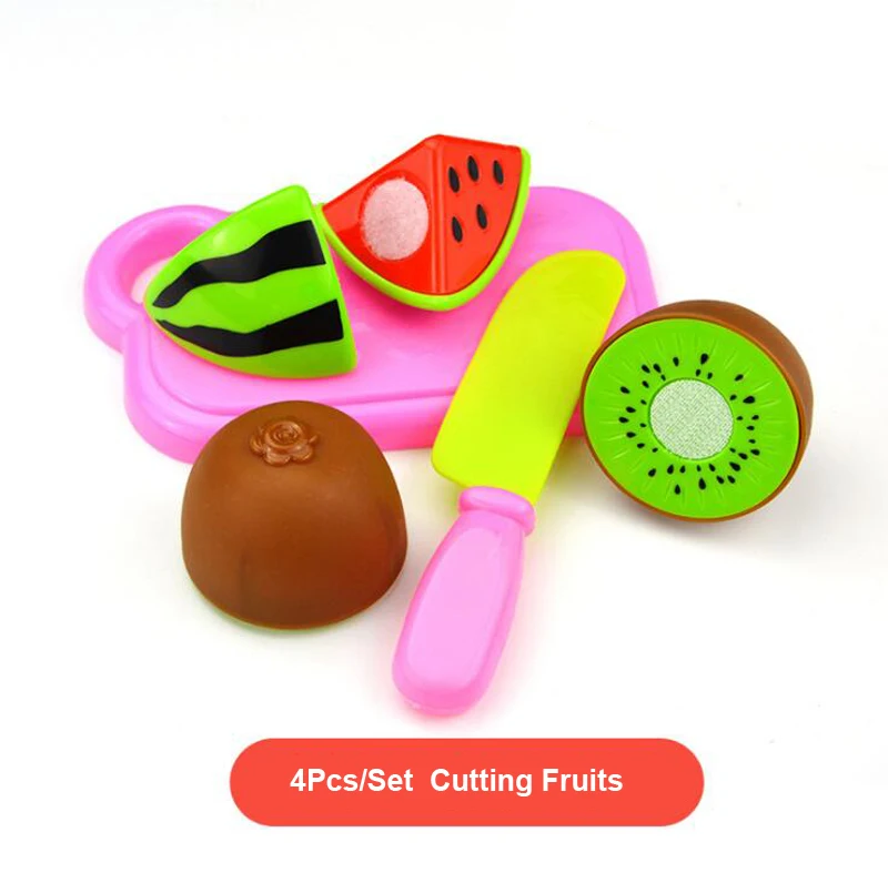 

24PCS Safe Children Play House Toy Baby Cut Fruit Vegetable Kitchen Plastic Toy Kids Educational Toys Playset