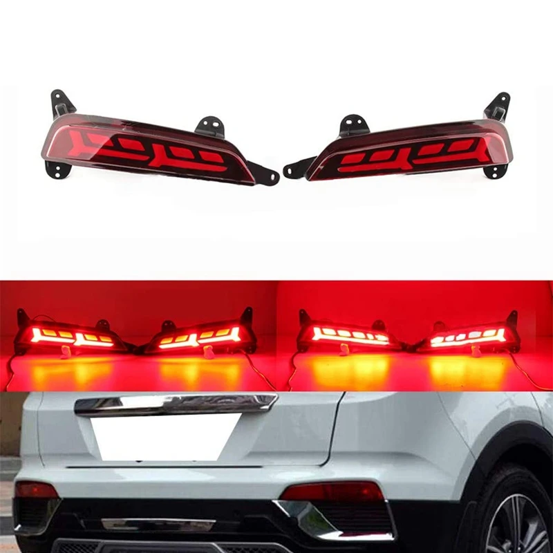 

NewCar LED Rear Bumper Light Reflector Light Rear Driving Brake Light Lamp Assembly for Hyundai Creta IX25 2014-2017