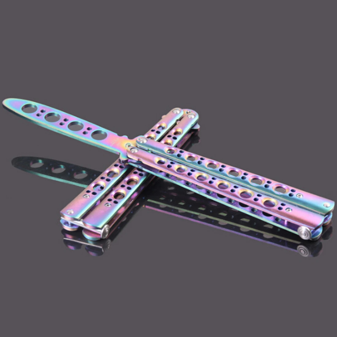 Складной нож-бабочка из нержавеющей стали расческа без острых углов для