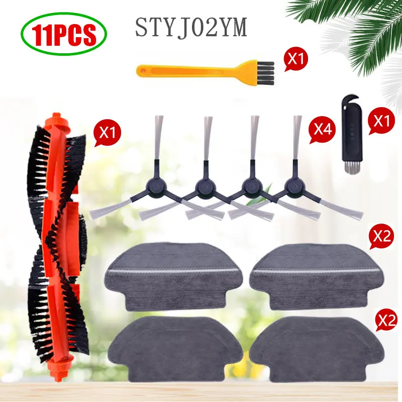 

New Side Brush Hepa Filter Roll Brush Mop Pad Cloth for Xiaomi Mijia STYJ02YM for Conga 3490 Vacuum Cleaner Parts accessories
