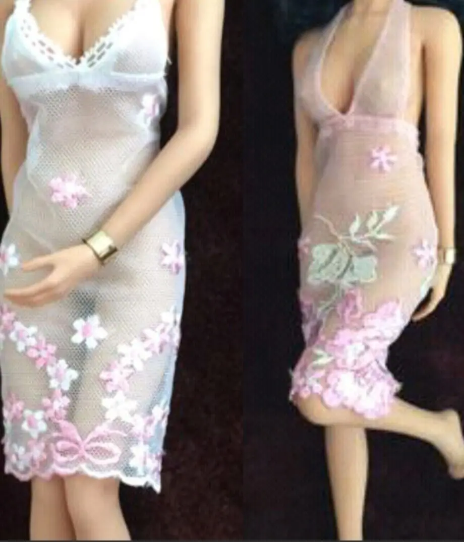 

Mnotht 1/6 Scale Sexy transparent pajamas Evening dress for 12in Female Soldier Action Figure Collection toy