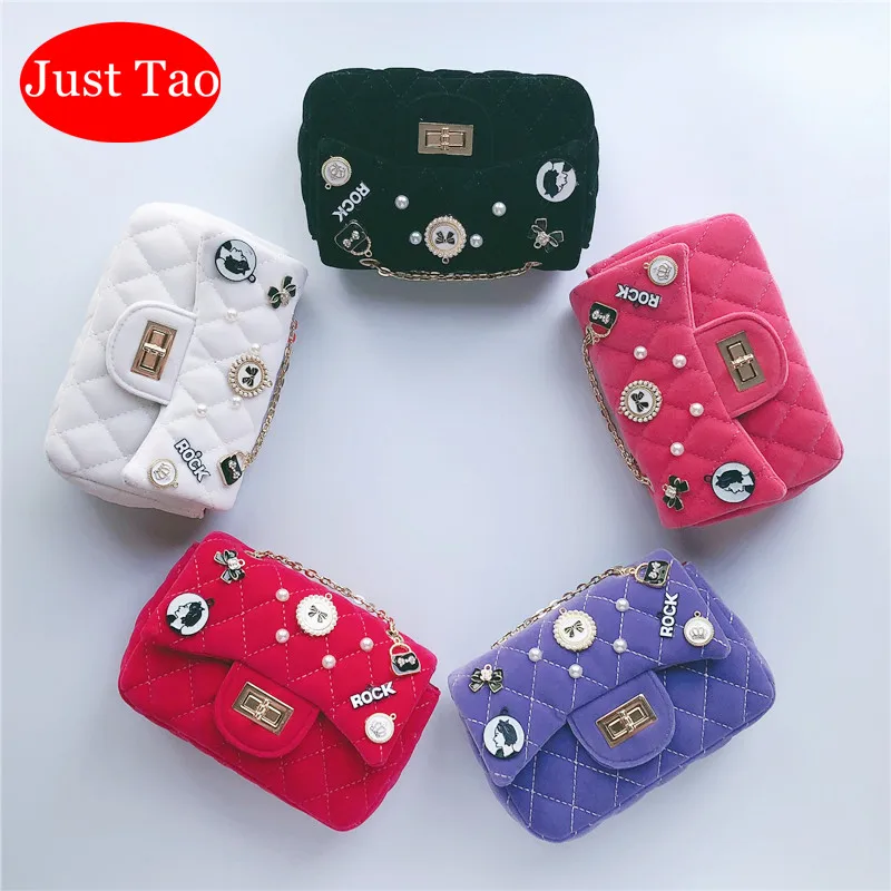

DHL Free Shipping! Just Tao Children's Fashion cotton messenger bags Little toddlers Purse Preschool girls wallets Bags JTD045