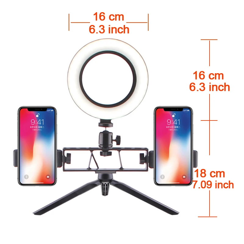 лампа кольцевая Светодиодный светильник видео регулируемой яркостью кольцевой