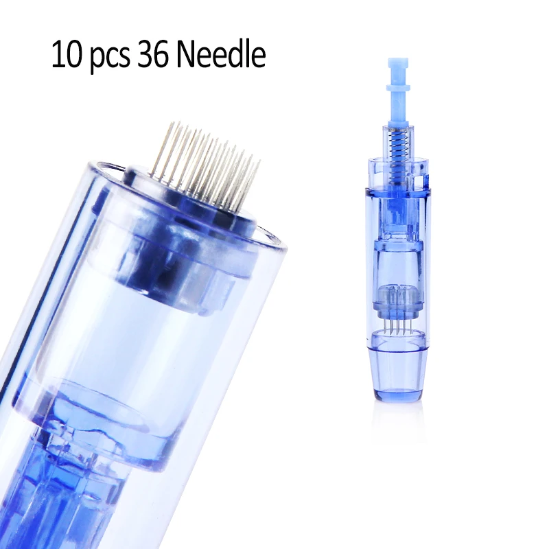 36 Pin 10PCS Dr.Pen A1-C MYM Microneedling Ручка микро-штыковая Порты и разъёмы иголочный картридж BB светящиеся устройства ”Проводная электрическая Dr.Pen мануального татуажа бровей - Габаритные размеры: 36 Pin 10PCS