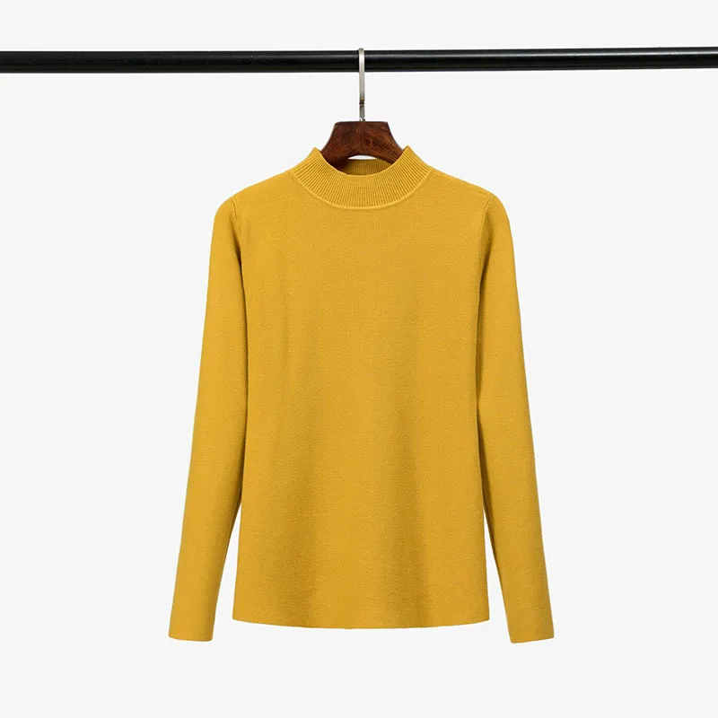 

Sweater Woman new autumn and winter long sleeves with a slim bottom blouse half turtleneck sweater SBB228-SBB232