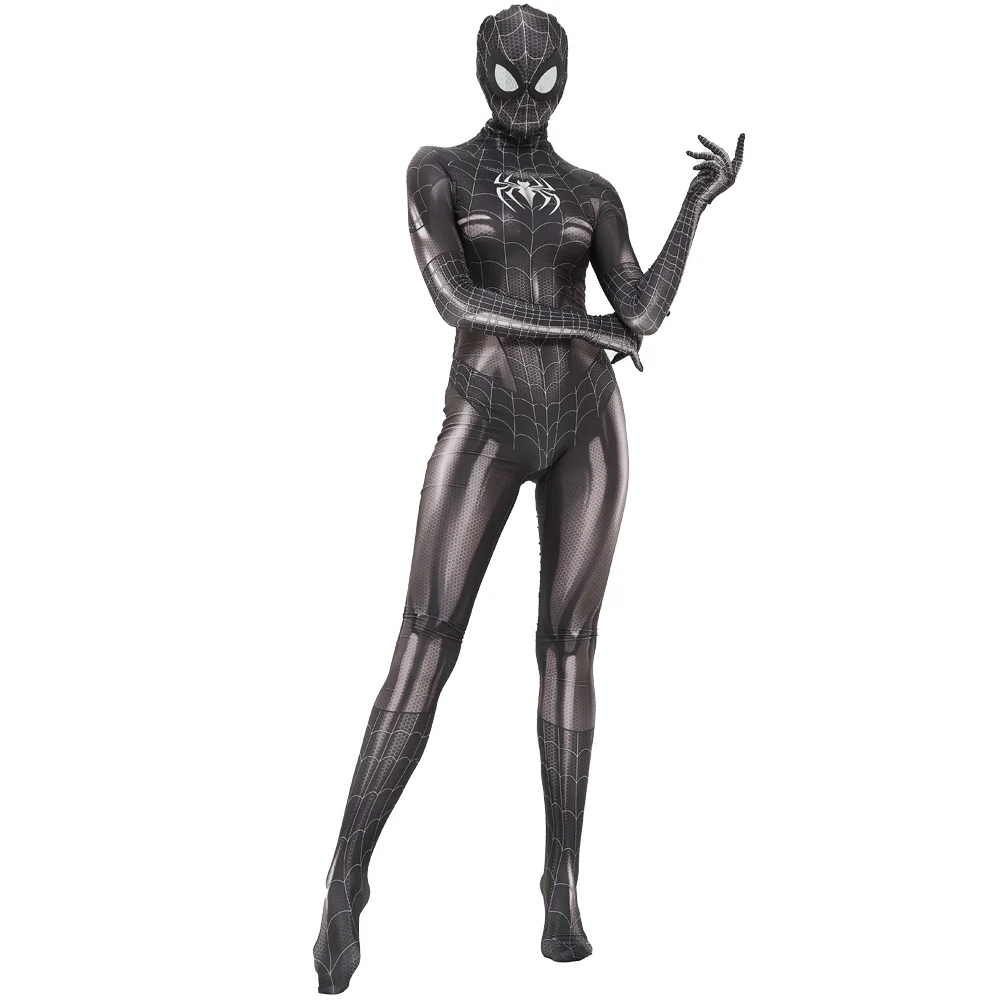 Zentai аниме косплей супергерой паук костюм 3D печати Женщины Gwen Stacy комбинезон