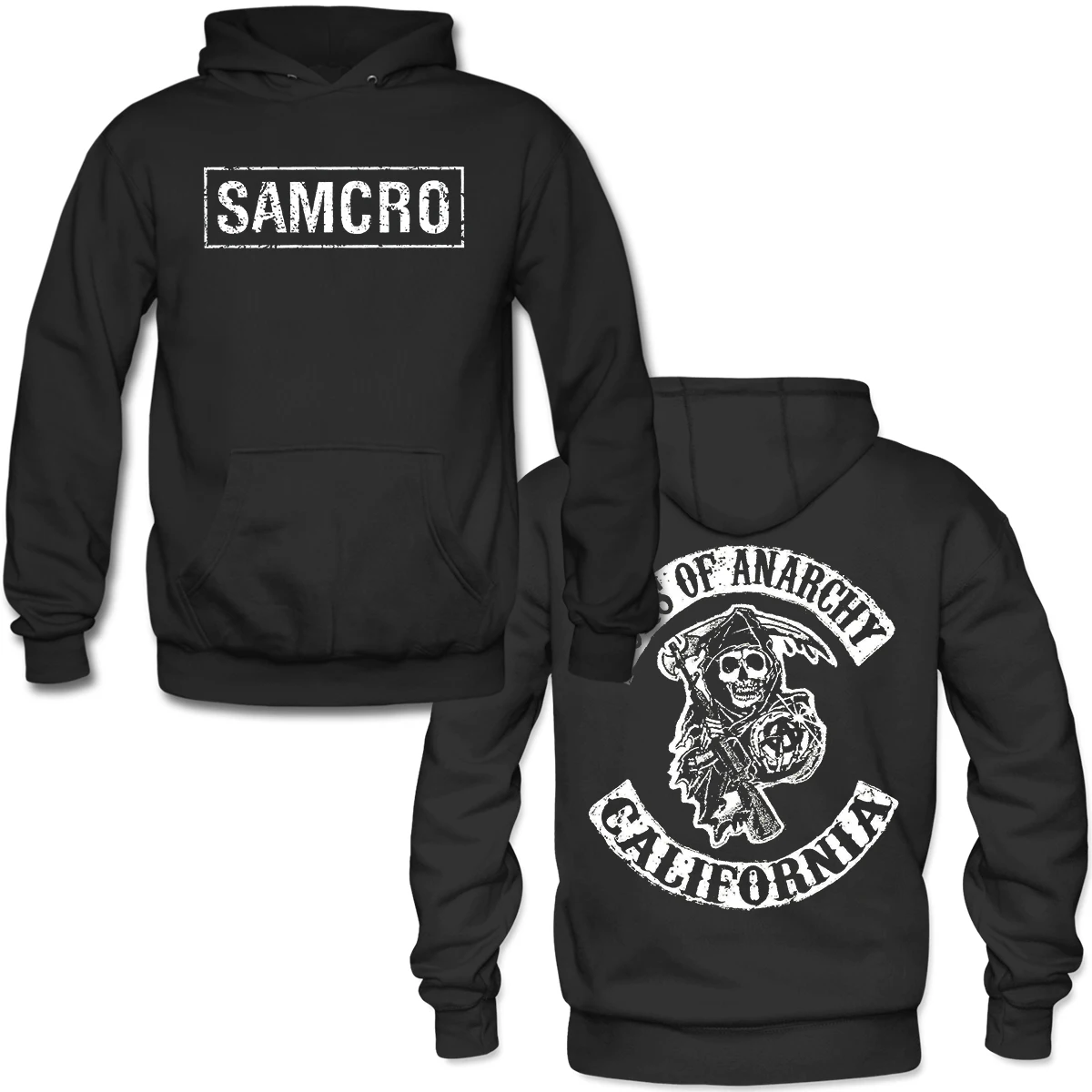 Толстовка с капюшоном Sons Of анархий SAMCRO разные виды двухсторонняя | Мужская одежда