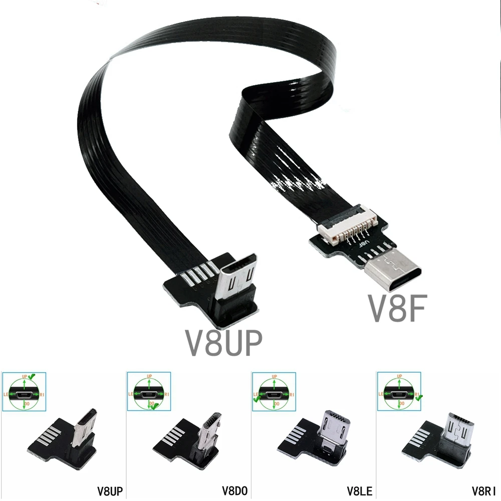 

FFC Micro USB 5Pin Männlichen zu Weiblichen M / F OTG FPC Verlängerung Kabel daten sync Extender Cabo für Tastatur maus USB flas