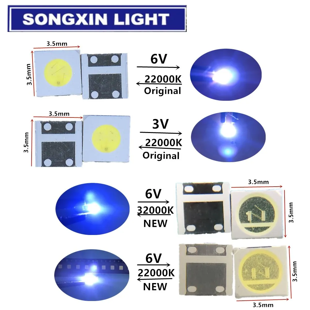 Оригинальный светодиодный ЖК экран для телевизоров LG Сеул Sharp Uni Samsung Lumens 2 Вт 6 В/1 3
