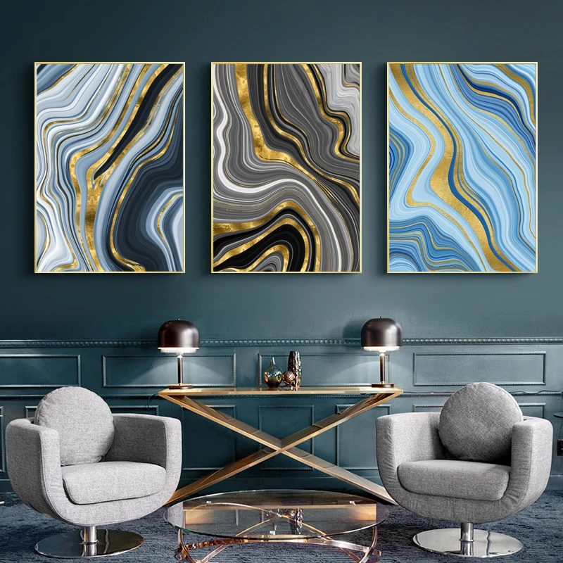 Современное художественное оформление золотой цвет фотообои ручной работы