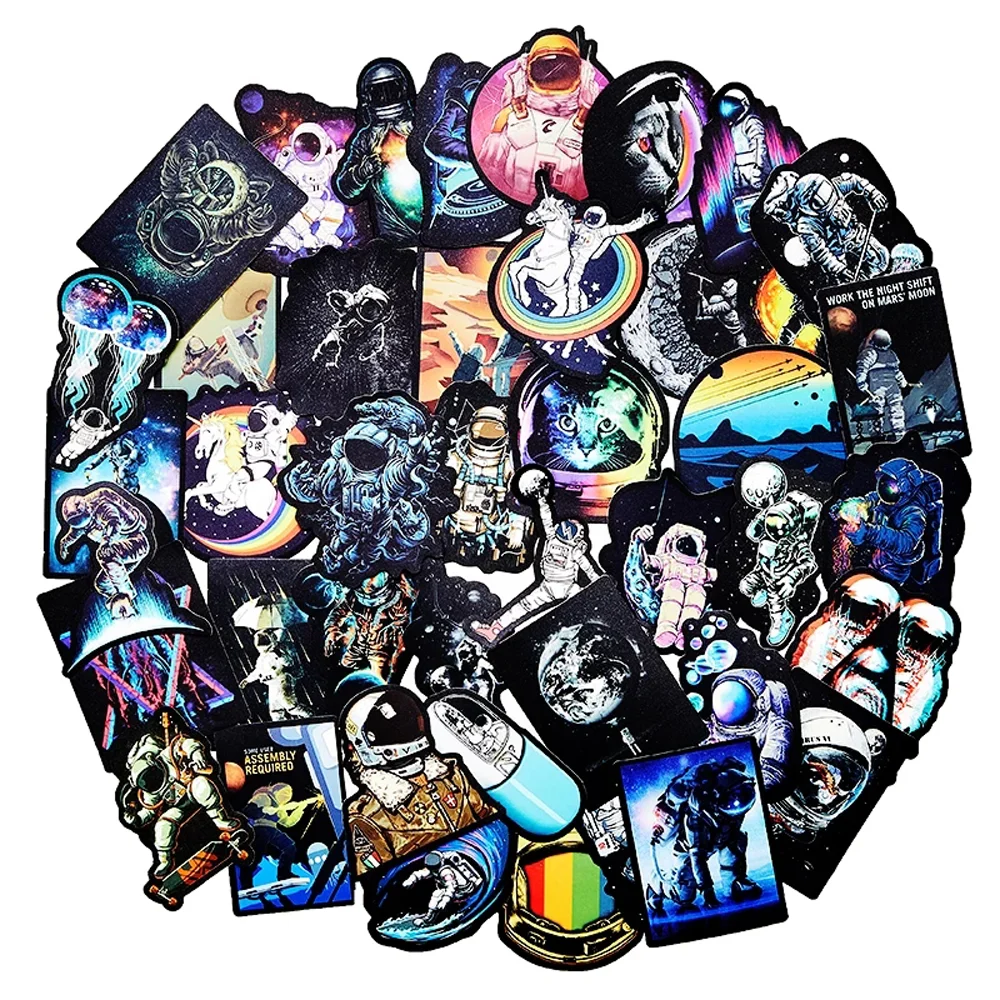 

10/30/50Pcs pack Planetary Astronaut Galaxy Space Stickers For Suitcase Guitar Laptop Computer Bicycle Motorcycle Toys Pegatinas