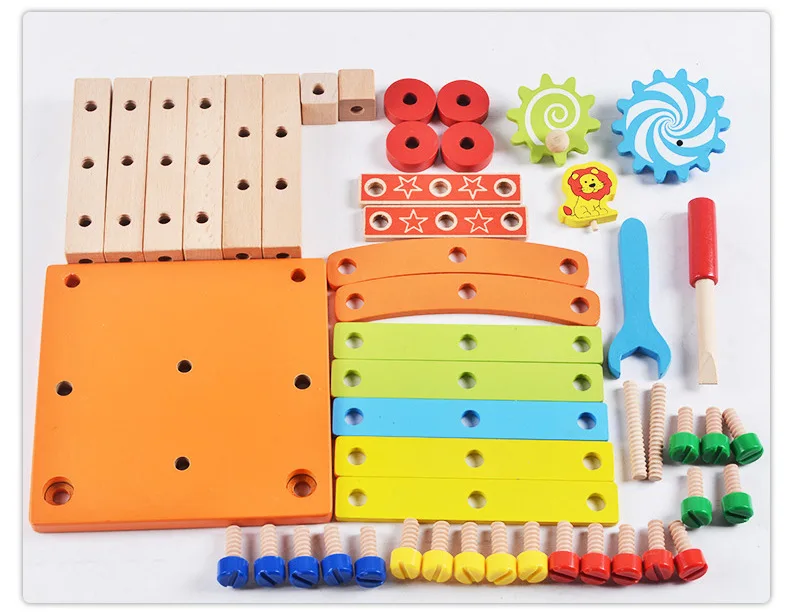 

DIY Wooden Disassembly Chair Tool Assembly Of Nuts Chair Children's Puzzle Toys Wooden Block Toys Gift for Children