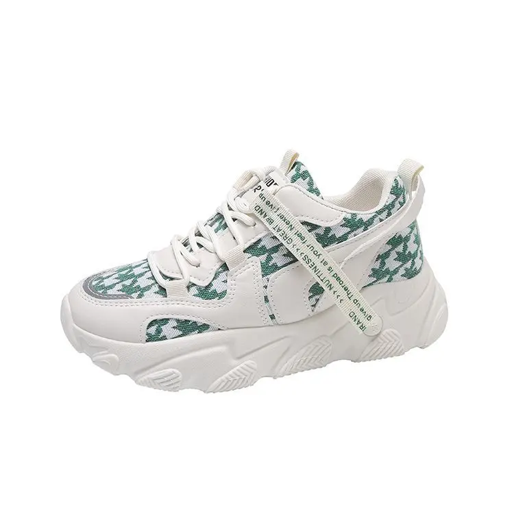 

Women's shoes casual sneakers running outdoor sports shoes flying woven breathable mesh elastic thick-soled high shoes