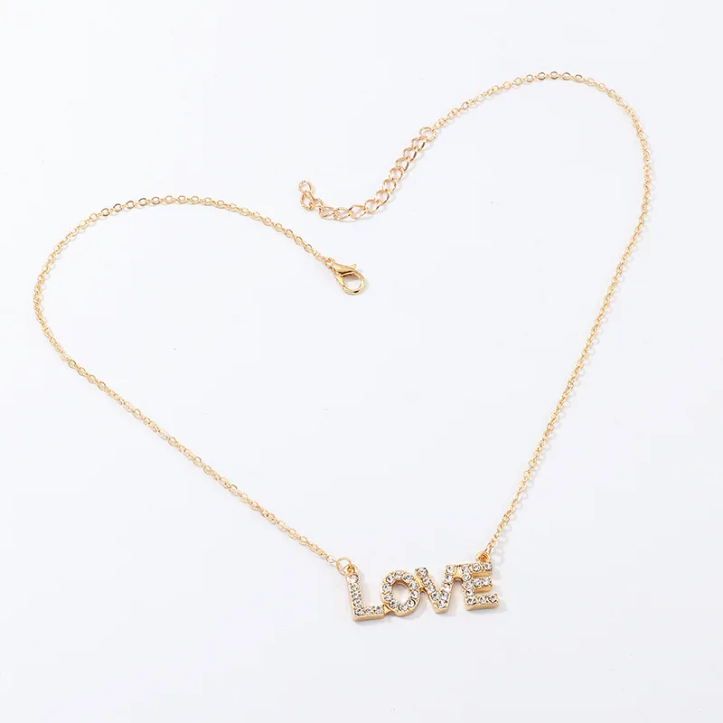 Модное блестящее ожерелье с кулоном в виде сердца из циркония для женщин золотой