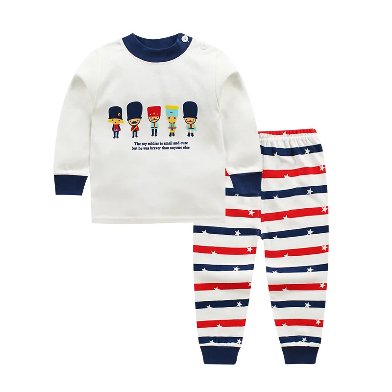 2020 Autumn New Children's Clothes Set Cotton Baby Boys Girls Round Neck Long Sleeve Pants Suit Size 73-110cm | Детская одежда и