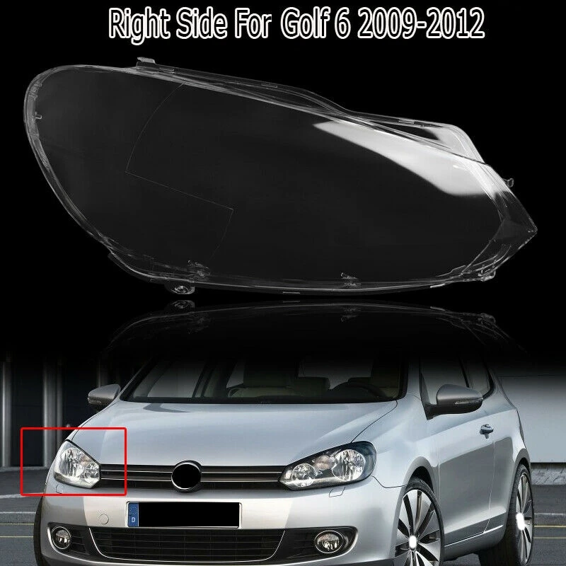 

Car Headlight Headlamp Lens Lamp Cover Lampshade for Golf 6 MK6 R 2009-2012