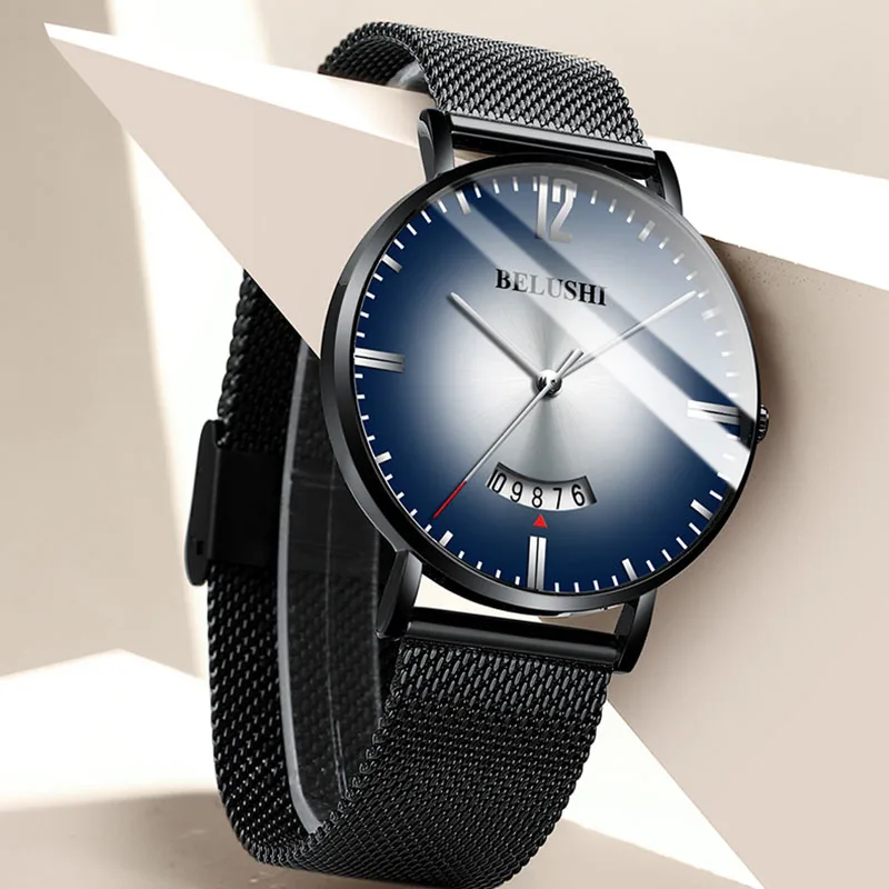 Мужские наручные часы 2019 роскошные Брендовые мужские деловые классические