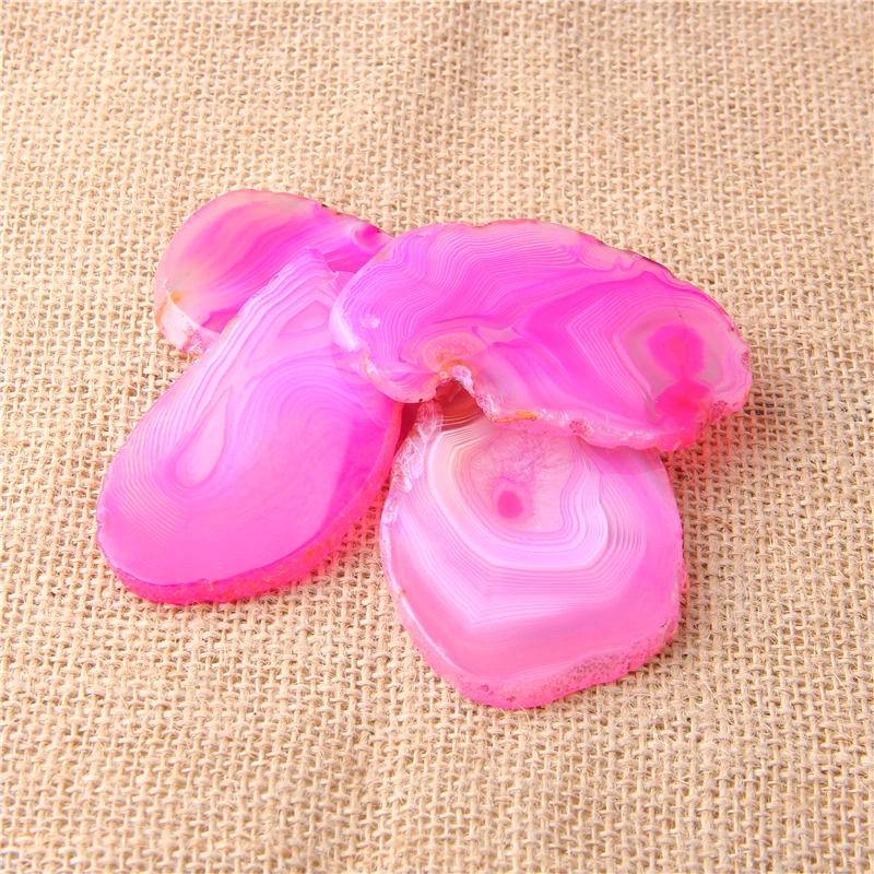 1 шт. Необычные розовые Агатовые слайсы для изготовления ювелирных изделий