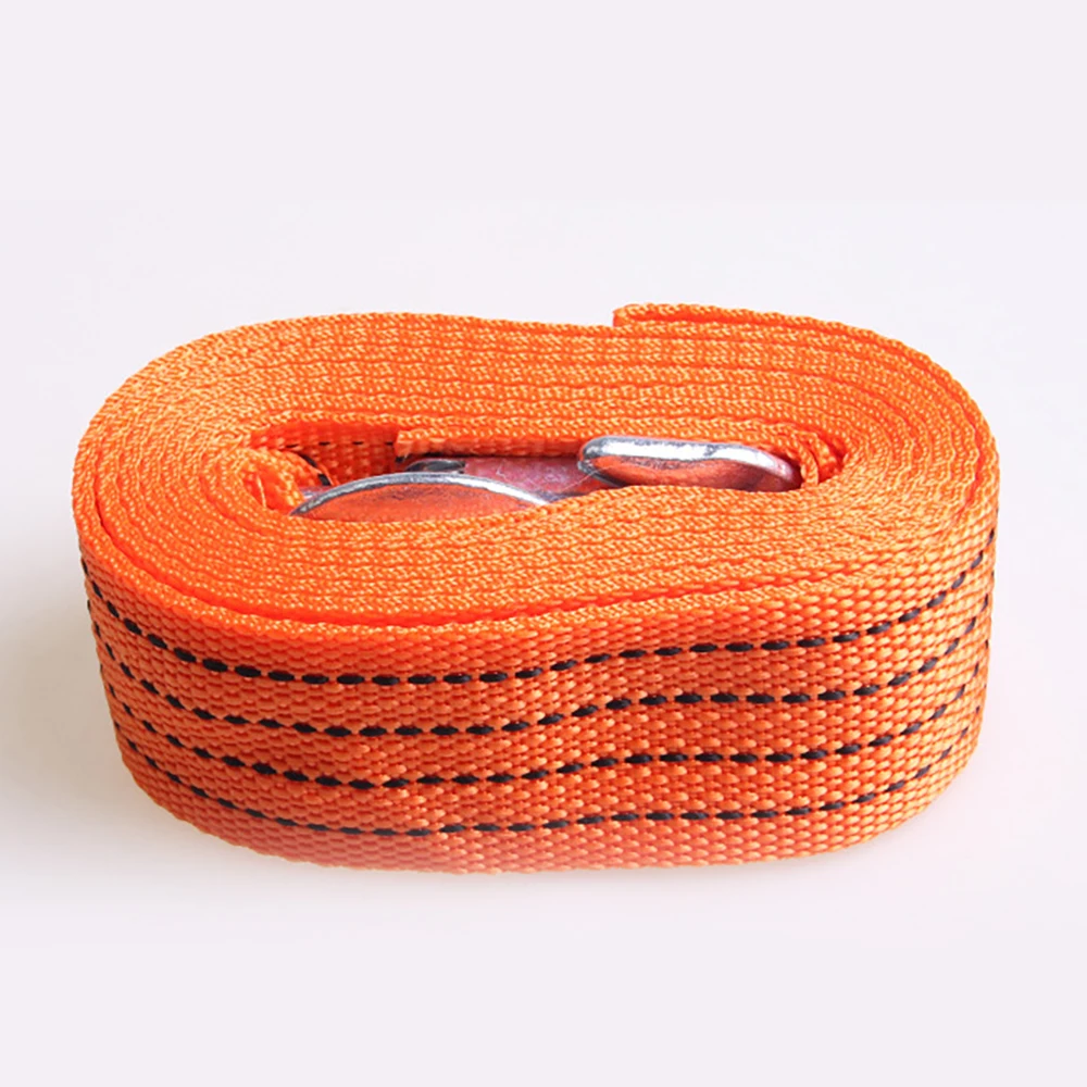Оранжевый 4 м 3 т автомобильный нейлоновый буксировочный ремень сверхмощный трос