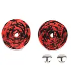 Противоскользящий ремень для руля дорожного велосипеда, мягкая амортизирующая лента из полиуретана и ЭВА с 2 заглушками из углеродного волокна для езды на велосипеде