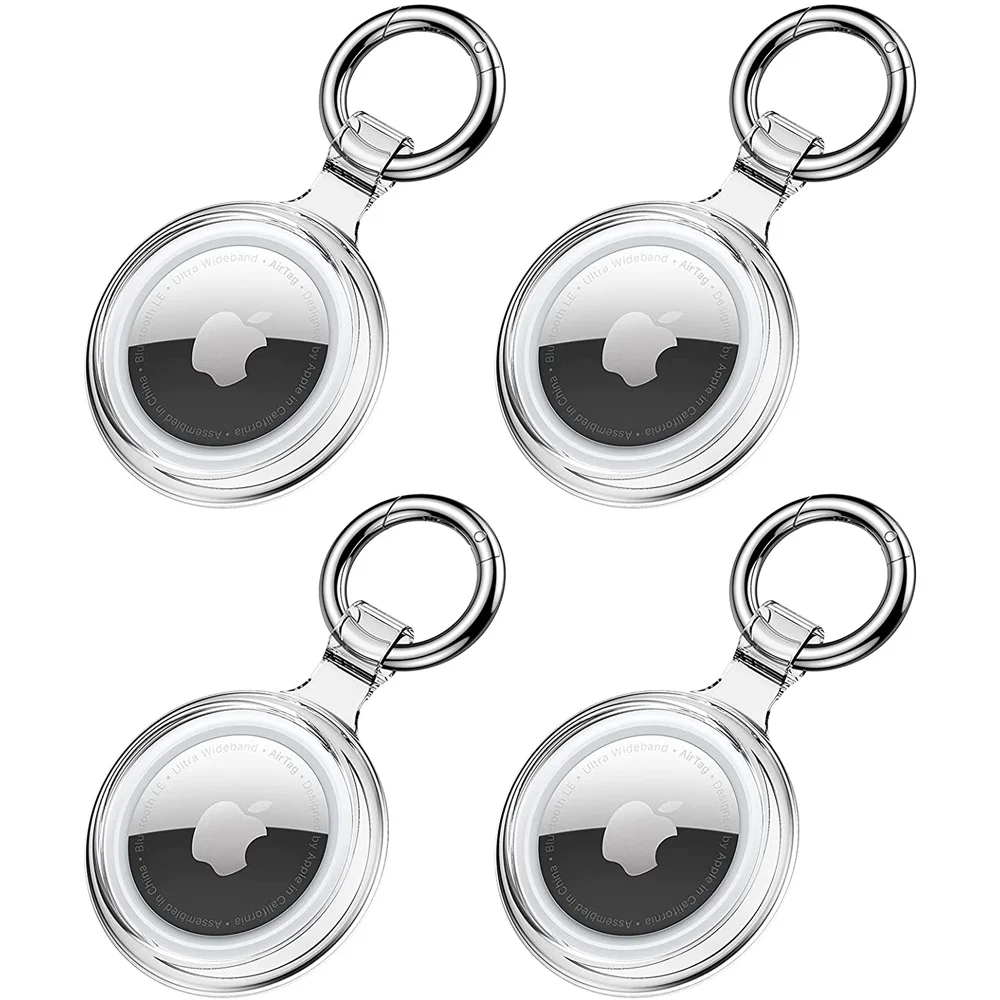 

For Apple Airtags Protector Cover With Keychain For AirTags Shockproof Anti-Scratch Anti-Fall Protective Case Shell For Air Tags