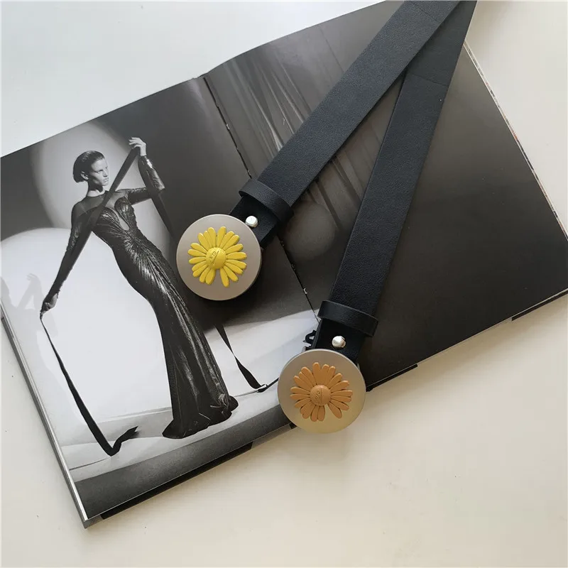 

Daisy Buckle Belt Women Imitation Leather Alloy Buckle Belt New Belt Leisure Jeans Fashion Dress Women Belt