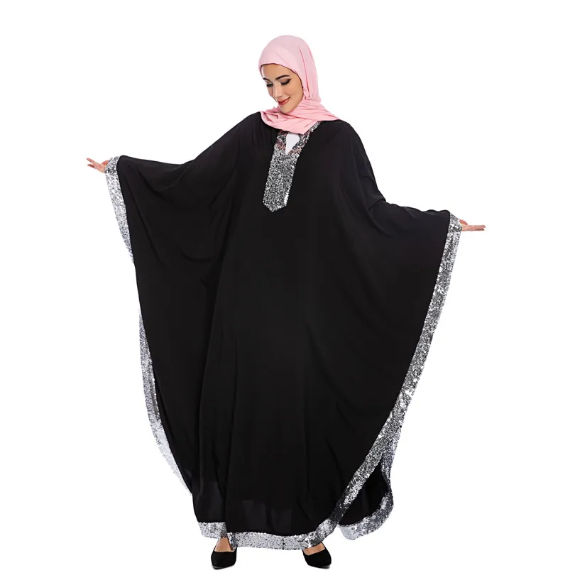 Мусульманское платье-хиджаб с блестками abaya s Djellaba Femme кафтан марокканский кафтан Дубай турецкие платья ислам одежда для женщин Оман