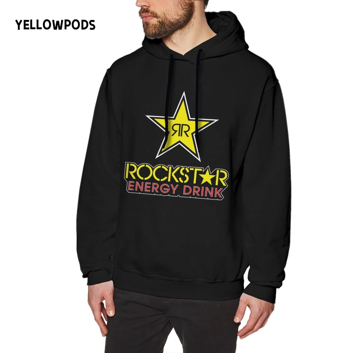 Yellowpods Rockstar Energy Drink Мужская одежда мужские толстовки дизайнерские мужская