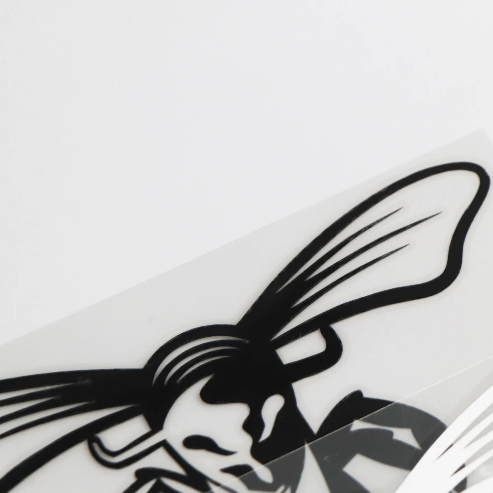 

YOJA 13.18.2CM Cartoon Animals Decal Wasp Vinyl Fashion Design Car Stickers Black/Silver 19C-0027