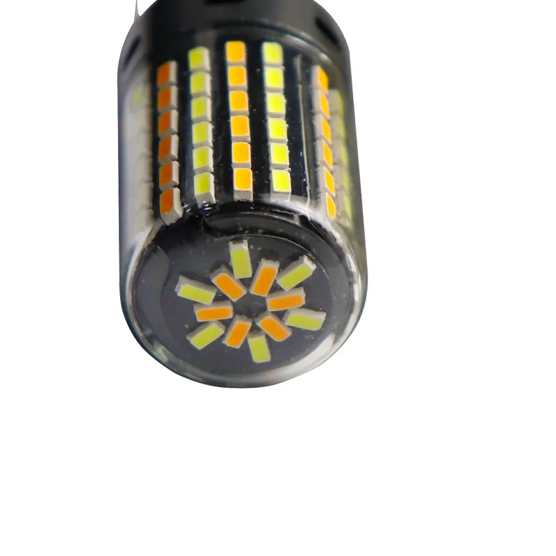2X 1157 bay15d T20 7443 7444 W21/5W 3157 Switchback LED 120 SMD 3014 Dual Color White Amber Car DRL Turn Signal Light 12V | Автомобили и