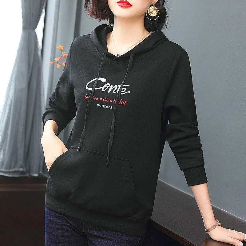 

2021 Fashionable winter hot sale casual breathable women's long sleeve Hoodie