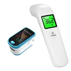 Цифровой термометр бесконтактный инфракрасный медицинские аксессуары + Оксиметр монитор кислорода в крови быстрое считывание пальцевой оксиметрии