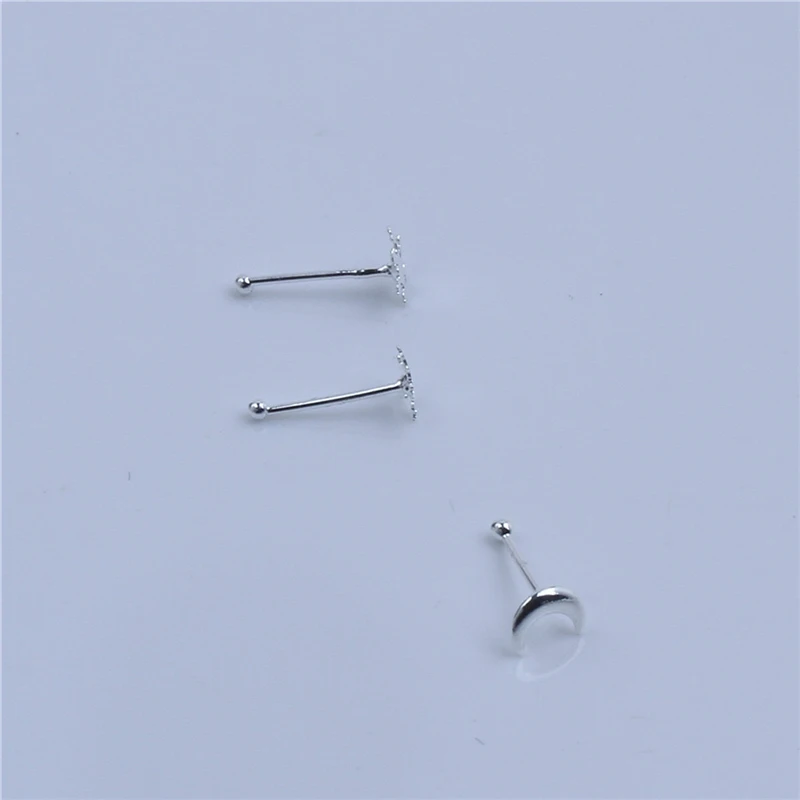 Серьги-гвоздики для пирсинга носа круглые кольца в форме сердца 24 шт./кор. модное