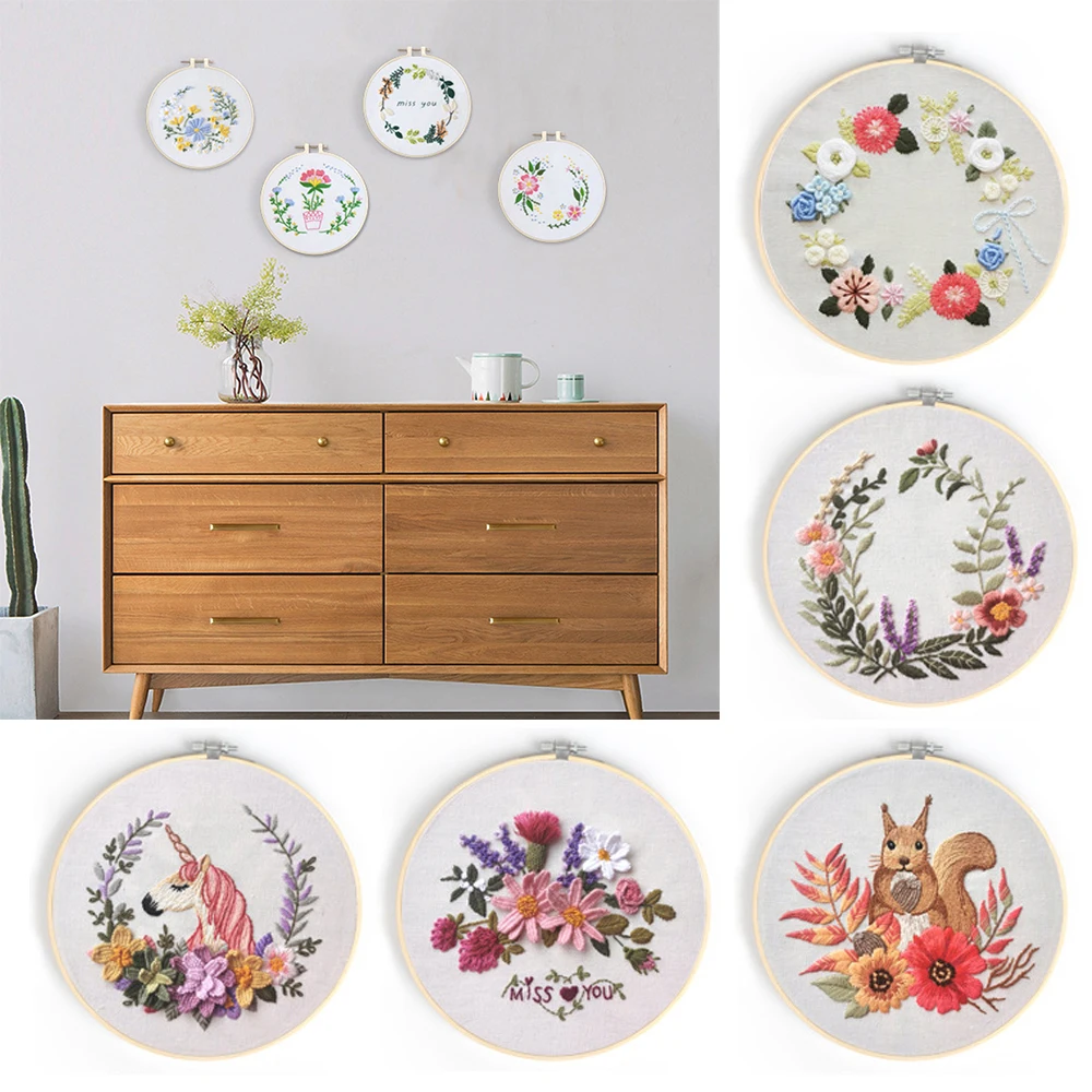 2020 Горячая DIY вышивка цветок ручная работа рукоделие для начинающих набор