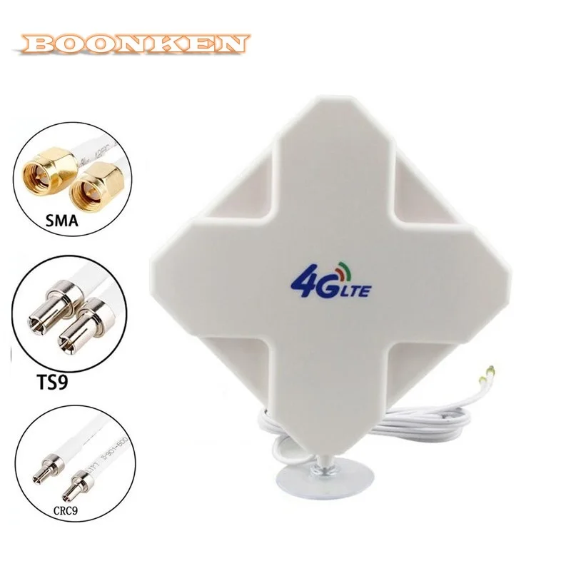 

High Gain Antennas 3G 4G LTE Mimo Antenna 35dBi Dual TS9 CRC9 SMA for Huawei ZTE for 4G Modem Router Signal Amplifier 2M Cable