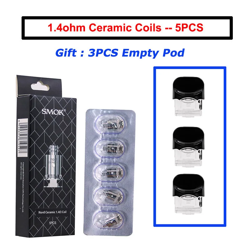 SMOK Nord Pod 0.6ohm 0,8 oohm Nord Mesh MTL 1.4ohm керамическая Обычная Катушка Замена для Nord KIT электронная сигарета ядро