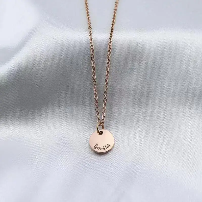 

Лакомство диск монета Цепочки и ожерелья с детьми гравировка имен Начальная буква паттерн ребенок Цепочки и ожерелья s персонализированные...