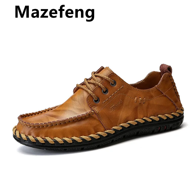 Mazefeng/Новинка; модная удобная повседневная обувь; лоферы; Мужская обувь; Качественная обувь из натуральной кожи; мужская обувь на плоской подошве; Лидер продаж; Мокасины