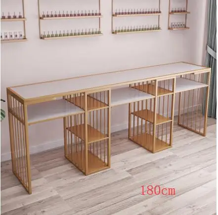 

New paint manicure table chair set special price economic single and double manicure shop net red marble manicure table