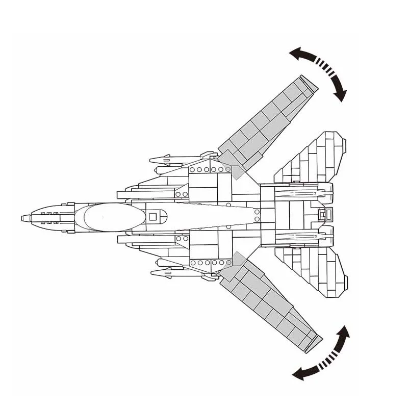 Военный самолёт F14D Tie Fighter фотоорлан строительные блоки WW2 солдат кирпичи