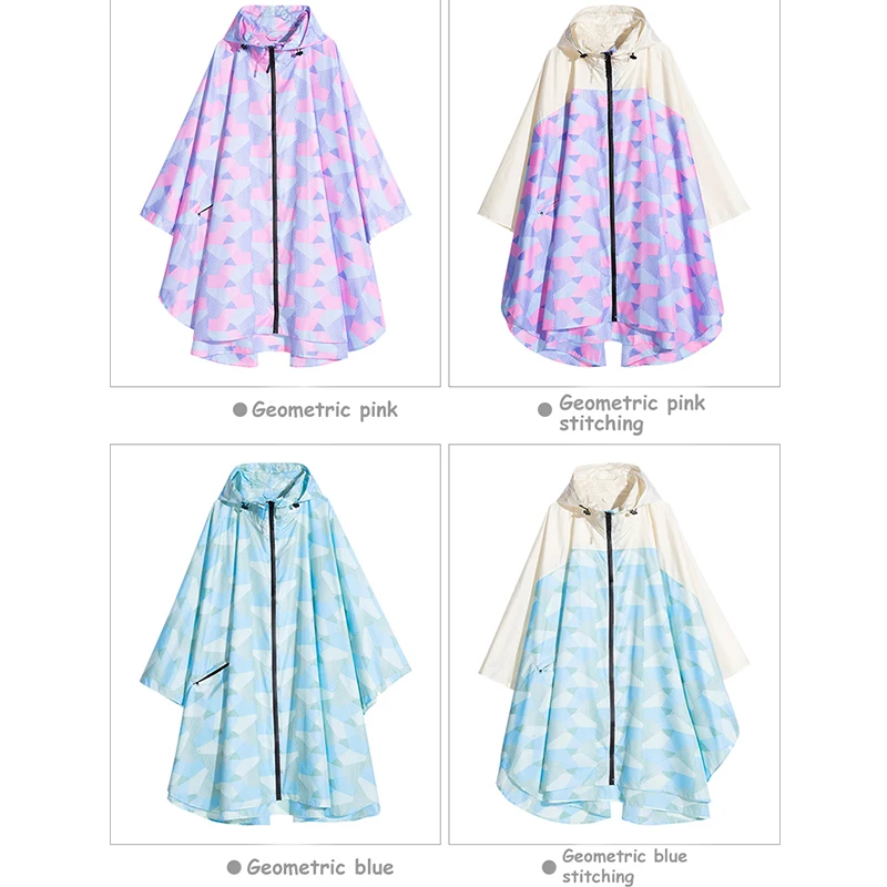 Водонепроницаемый женский дождевик Yuding непромокаемый модный пончо с капюшоном