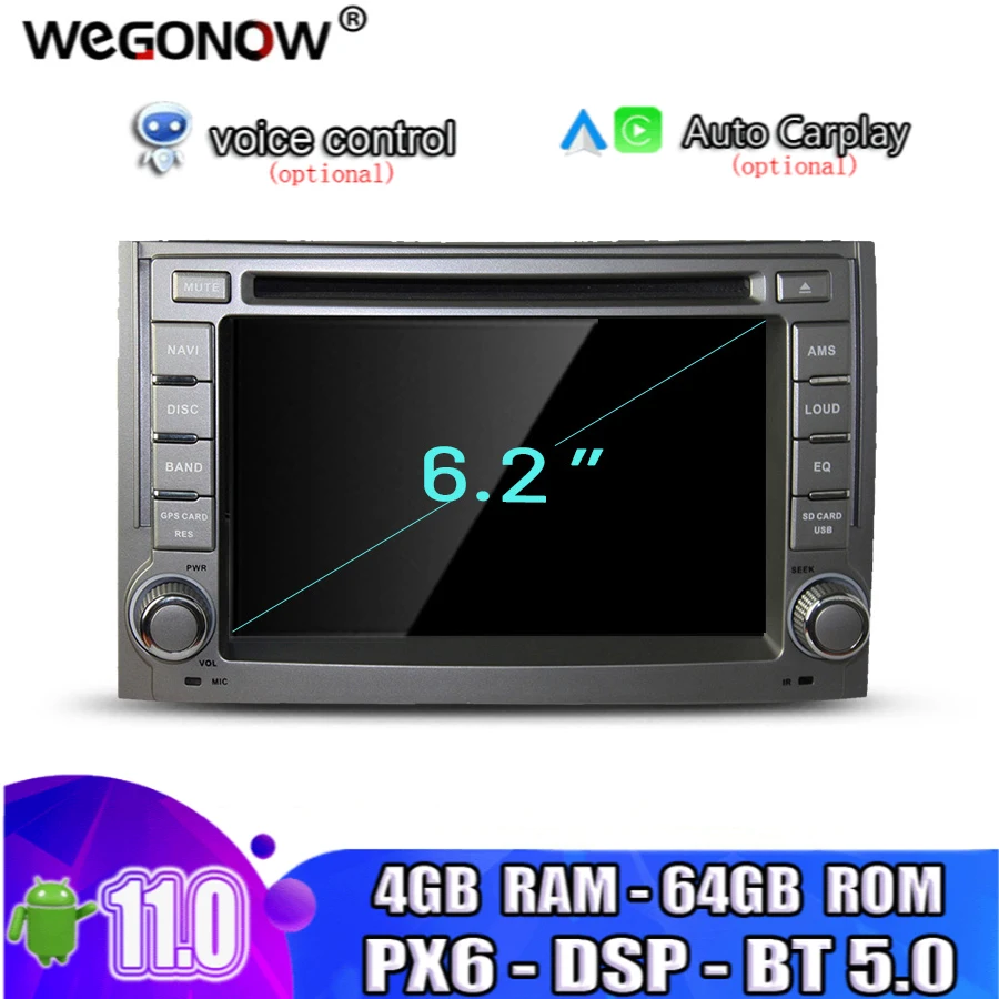 PX6 HD Android10 для Hyundai H1 2011 2012 8 ядро 64 Гб Встроенная память автомобильный DVD плеер GPS Navi