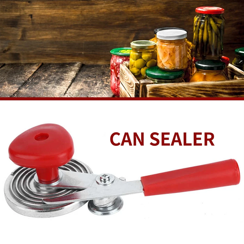 Edible Jar Crimping Seaming Press Sealing Glass Manual Can Sealer Beader Hand Tool Device Long Handle Machine for Family Kitchen