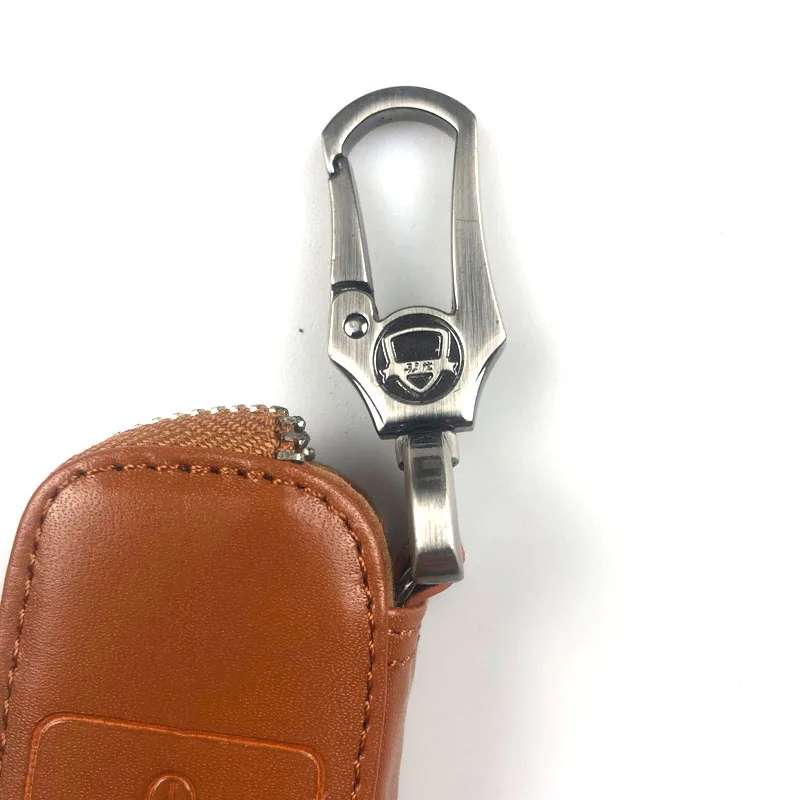 

Genuine PU Leather Remote Key Bag Case Protector Keyless Clicker Smart Fob Cover Holder Chain Fit For VolksWagen Series