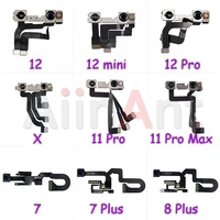 original front camera flex for iphone x xr xs 11 12 pro max 7 8 plus mini se2 face time camera flex cable no face id replacement