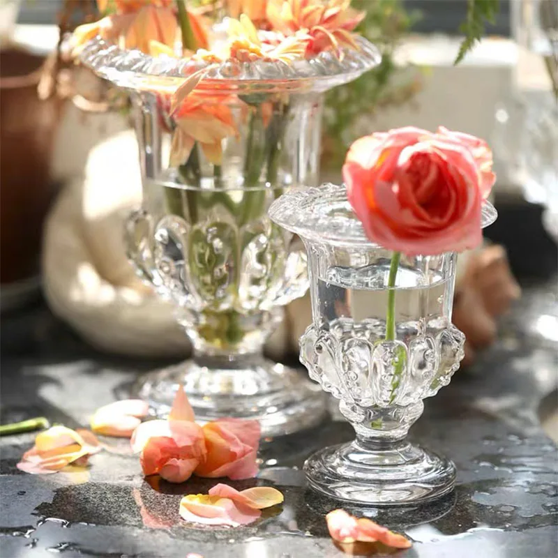 Стеклянная ветровая лампа ваза для него прозрачная Европейская креативность